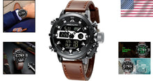 Load image into Gallery viewer, Men's Rugged Tactical Watch - Waterproof Digital, Alarm, and Stopwatch Features