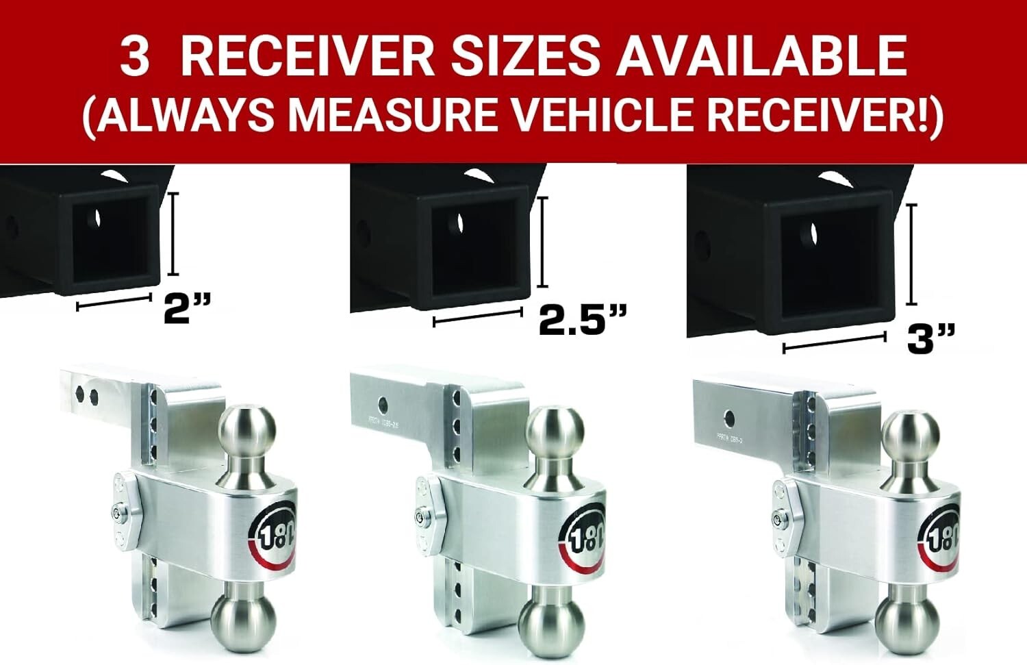 10" Adjustable Drop Hitch with Stainless Steel Tow Balls - Heavy-Duty Towing
