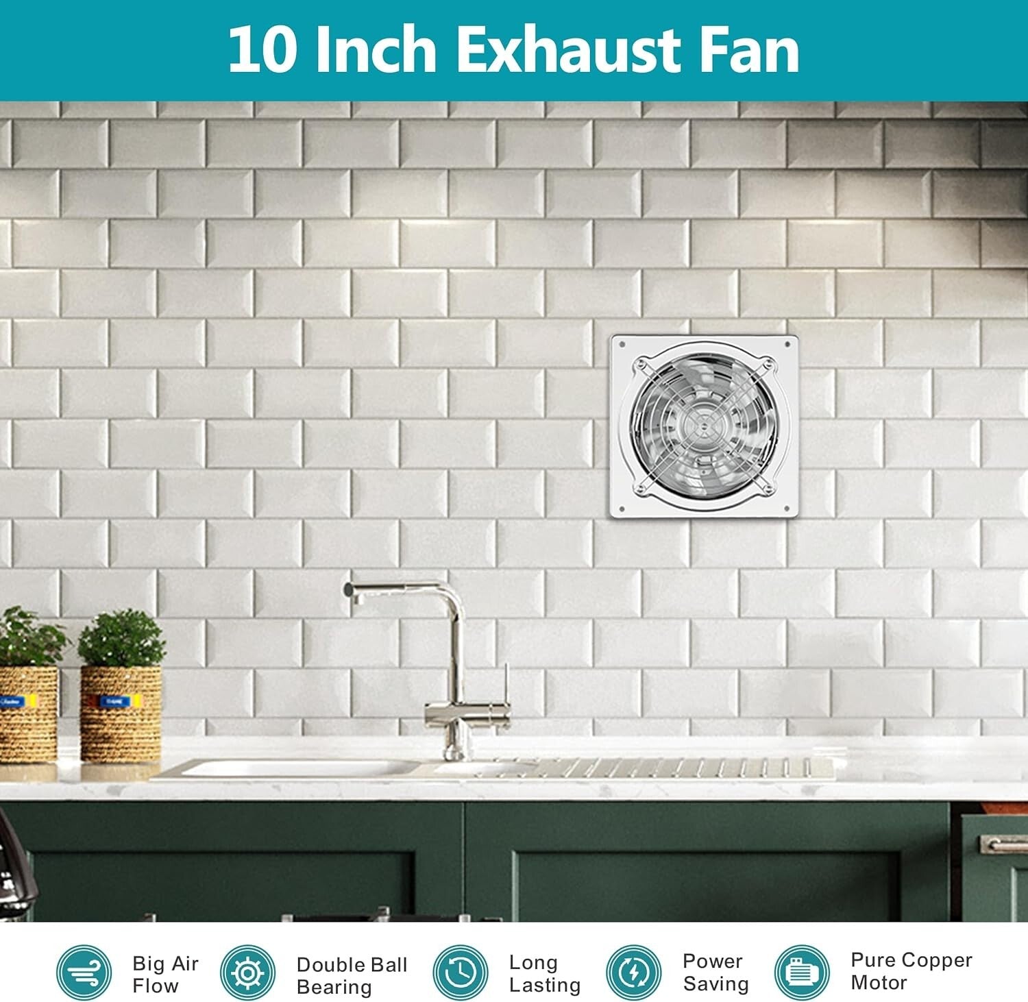 Water-Resistant 10-Inch Garage Exhaust Fan - Efficient Fume Extraction Solution