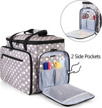 Load image into Gallery viewer, Heavy-Duty Gray Dots Travel Case for Sewing Machine with Removable Padding