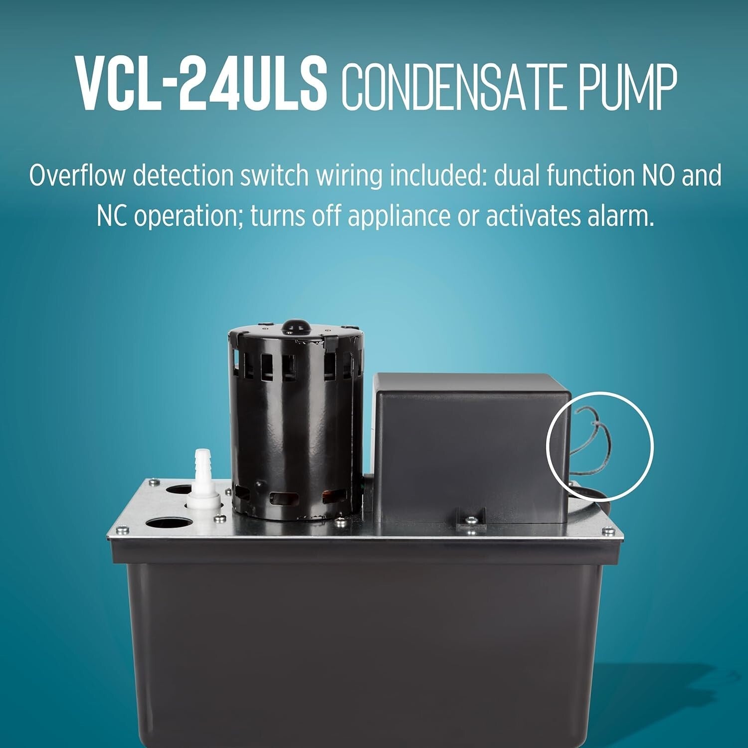 High-Efficiency 115V Condensate Removal Pump - 270 GPH with Overflow Protection