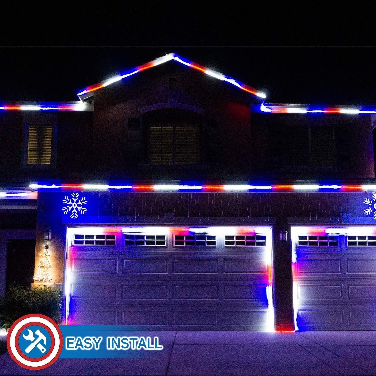 50ft Waterproof LED Rope Lights - Perfect for 4th of July, Christmas & Weddings