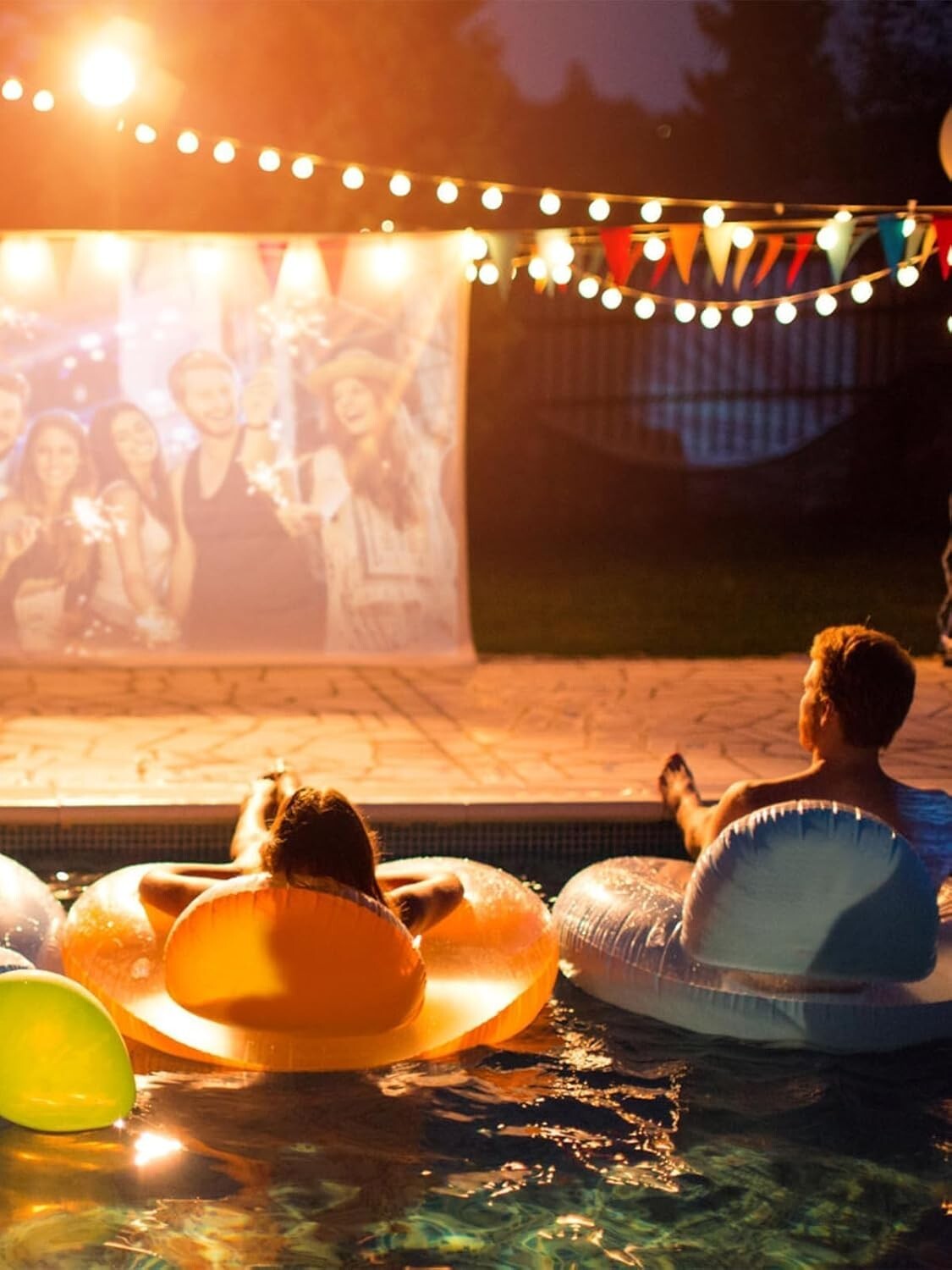 Commercial Grade 48FT LED Outdoor String Lights - Ideal for Gardens & Events