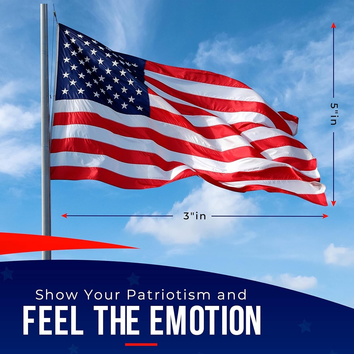 Durable 3x5 American Flags - Perfect for Independence Day Celebrations