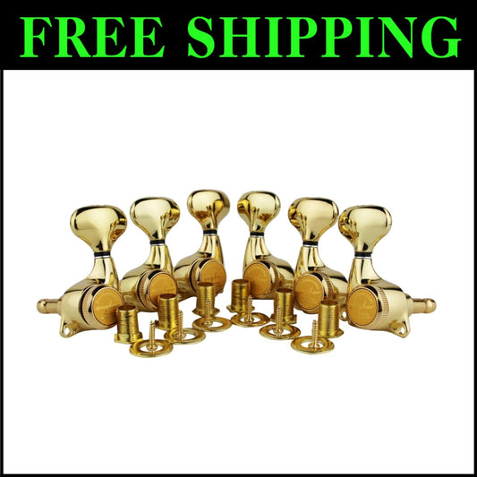 Golden Guitar Locking Tuners 3L + 3R - Precision Tuning Key Pegs for All Styles