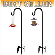 Load image into Gallery viewer, Sturdy Adjustable Bird Feeder Stand with 5 Prong Base - 2 Pack, 108 Inches Tall