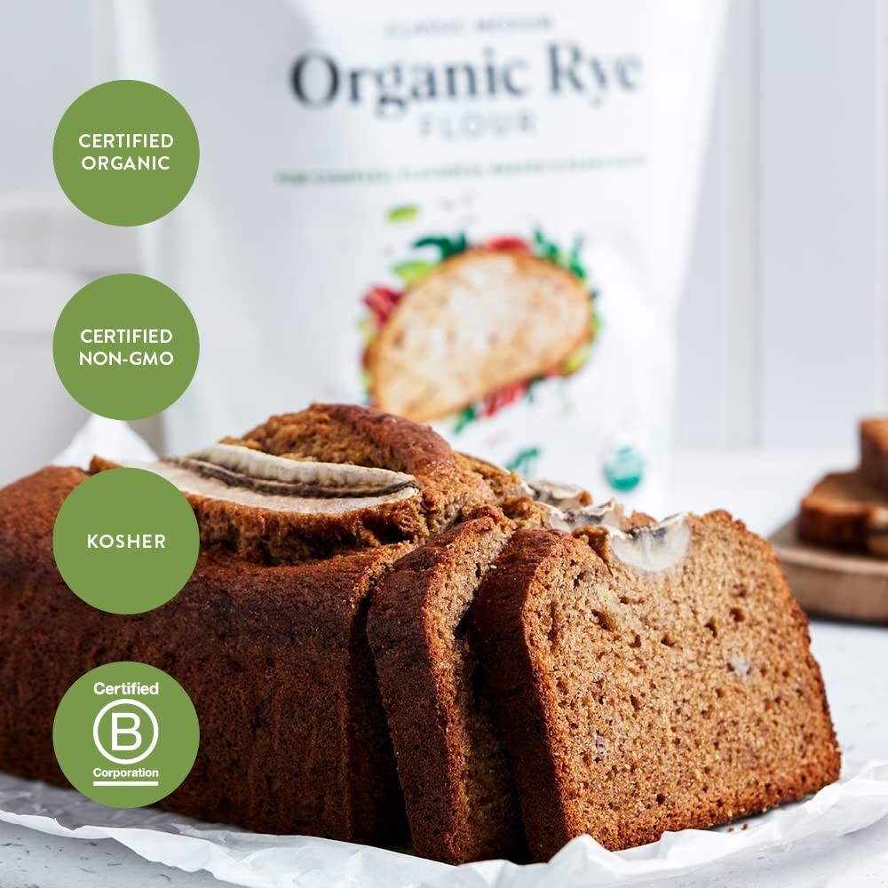 Versatile Organic Rye Flour - Baking Essentials for Gourmet Treats, 3 lbs Each
