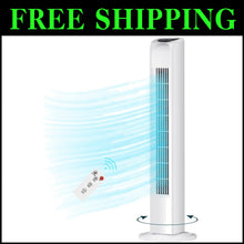 Load image into Gallery viewer, 30" Modern Bladeless Tower Fan: Remote Control &amp; 3 Wind Modes for Home Comfort