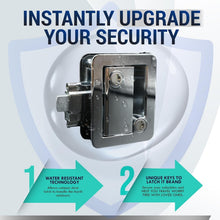 Load image into Gallery viewer, Water-Resistant Chrome RV Door Lock - Fast Installation with Lifetime Warranty