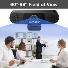 Load image into Gallery viewer, 3 in 1 1080P Webcam with Built-in Speakers, Microphones &amp; Low Light Correction