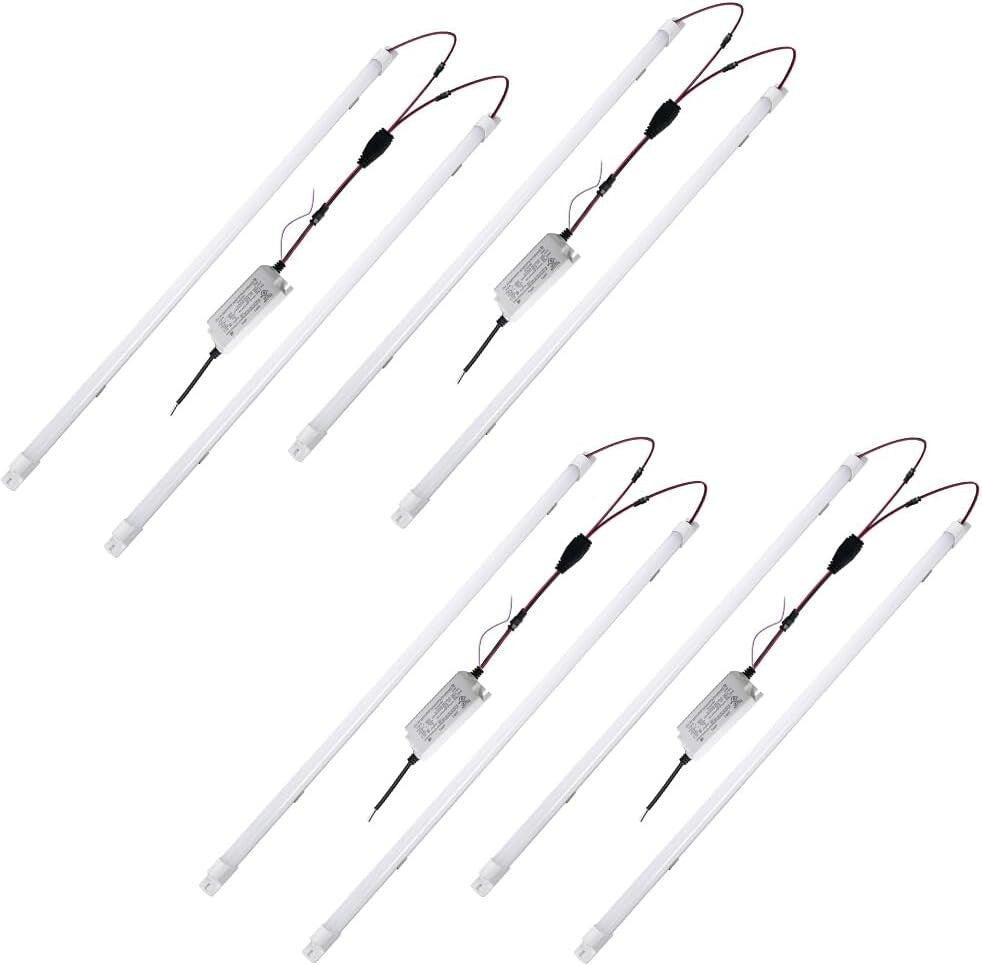 4 Pack LED Troffer Retrofit Kit - 36W Magnetic Installation, 5000K Brightness
