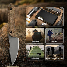 Load image into Gallery viewer, 6.49in Compact Mini Harpoon Knife - Stylish Micarta Handle for EDC &amp; Camping