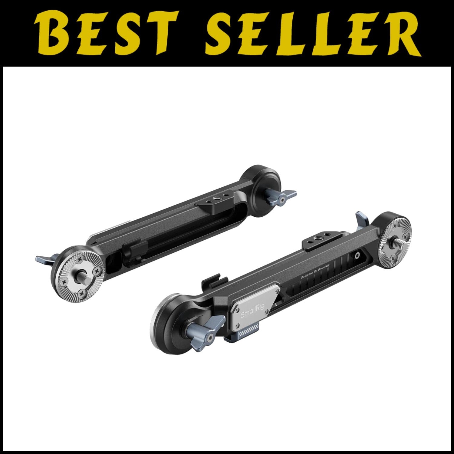 Lightweight Adjustable ARRI Extension Arm with Cable Clips for Rigs - 2 Pack