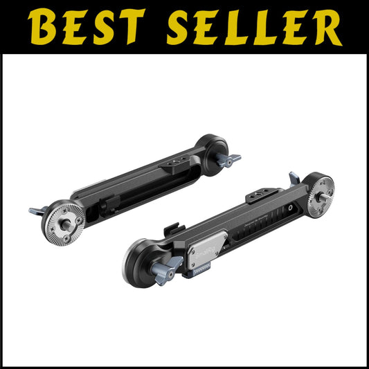Lightweight Adjustable ARRI Extension Arm with Cable Clips for Rigs - 2 Pack