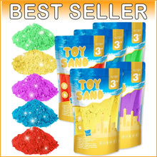Load image into Gallery viewer, Safe 11lb Moldable Sand Set - 5 Bright Colors for Imagination &amp; Creativity