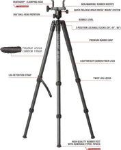 Load image into Gallery viewer, DeathGrip Infinite Carbon Fiber Tripod with 360° Ball Head &amp; Quick-Release