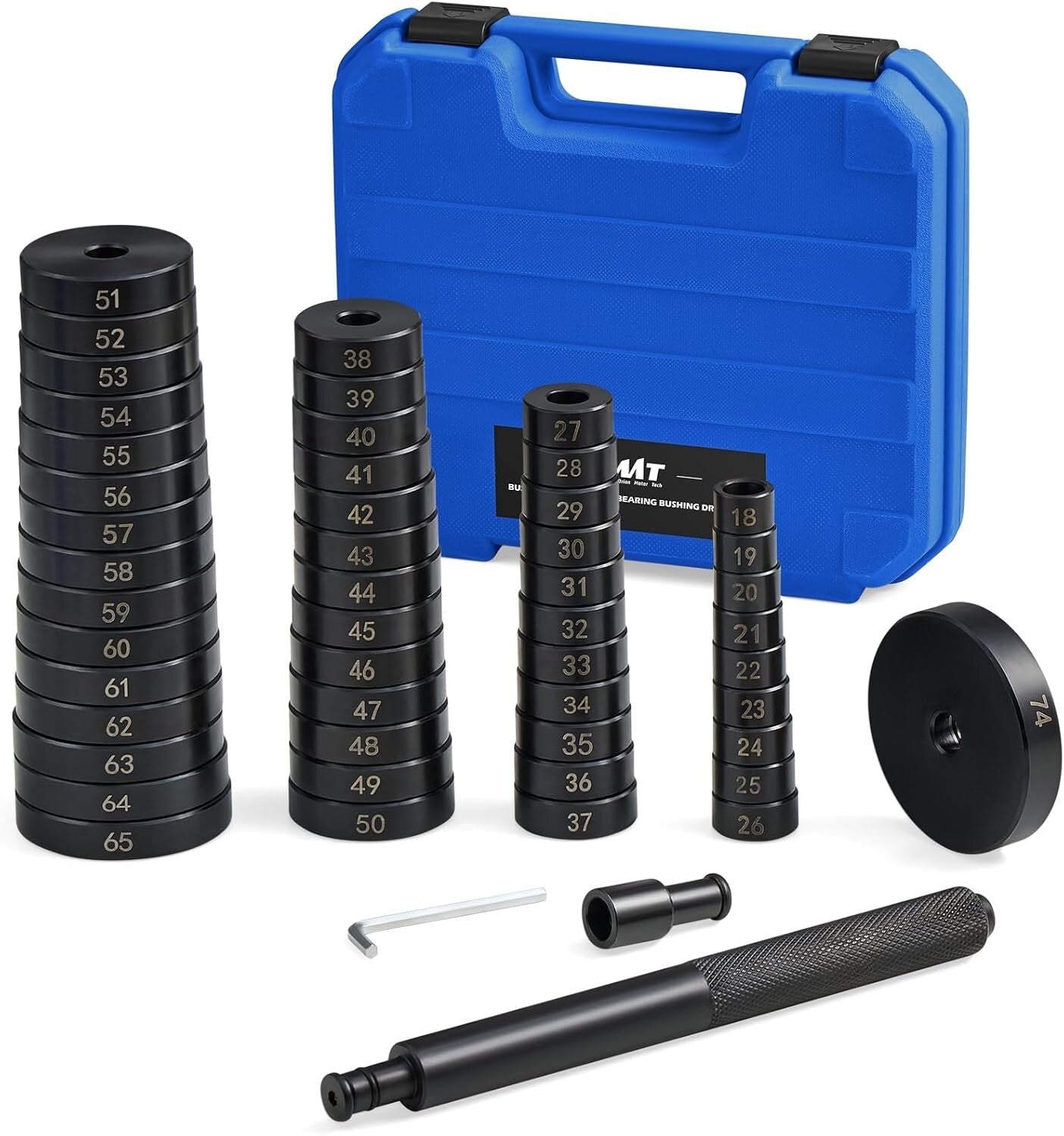 Durable 52-in-1 Bearing Race Seal Installer with Easy Operation and Carry Case