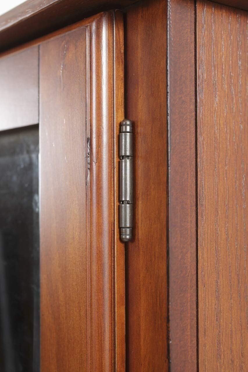 Elegant Solid Wood Gun Display Cabinet with Lockable Tempered Glass Doors