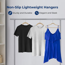 Load image into Gallery viewer, 50 Pack Ivory Velvet Hangers - Non-Slip with 360° Swivel Hook - Space-Saving ...