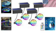 Load image into Gallery viewer, Lighting Timer Function Solar Pool Lights - Remote Controlled, 16 Colors, 4-Pack