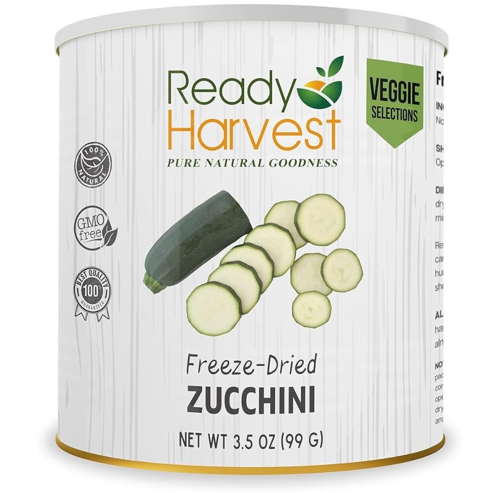 Freeze-Dried Zucchini Can - Emergency Food Supply with 25-Year Shelf Life