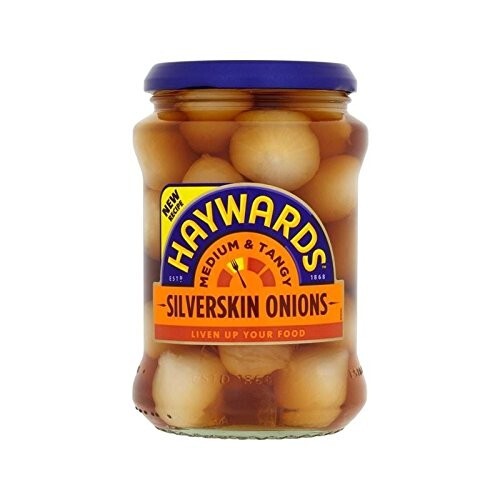 Delicious Haywards Silverskin Onions - Medium & Tangy 400g - Vegetarian Friendly