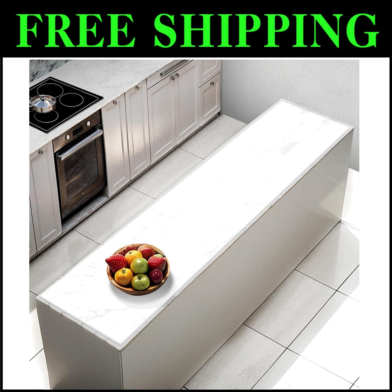 Durable Non-Slip Kitchen Silicone Mat 78.74" - Ideal for Countertop Protection