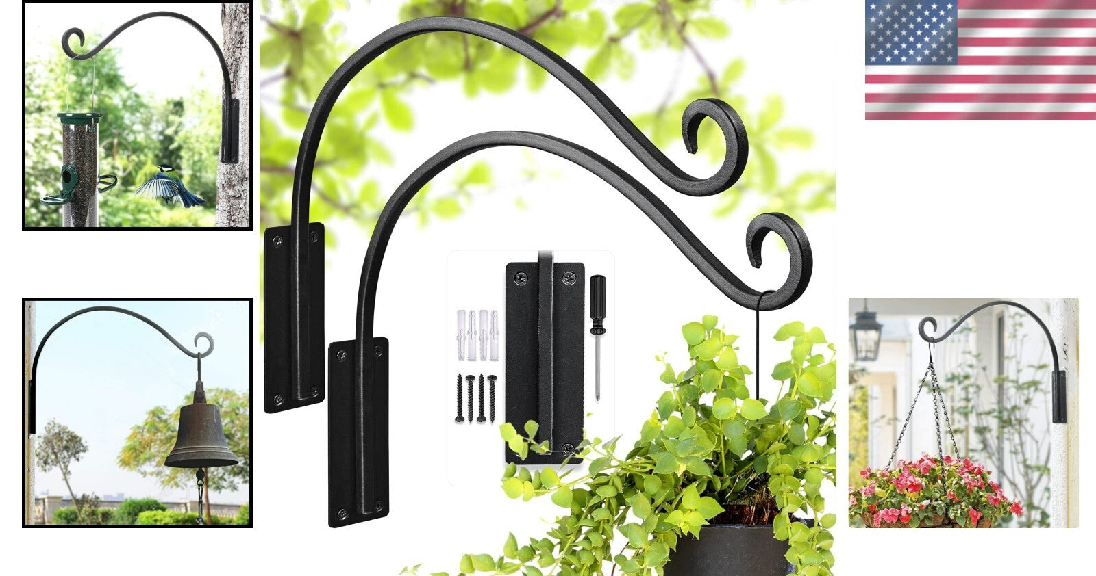 Rust-Resistant Heavy-Duty Plant Hanger - Customizable Outdoor Décor Solution