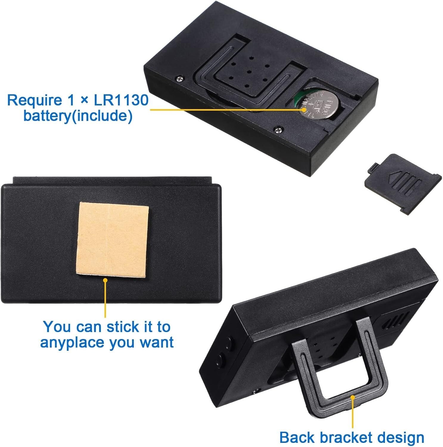 Battery-Operated Mini Digital Clocks – 3 Pack for Safe Driving Convenience