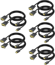 Load image into Gallery viewer, 1080P HDMI to VGA Cable Set - 10-Pack 3FT Male to Male for Multiple Devices