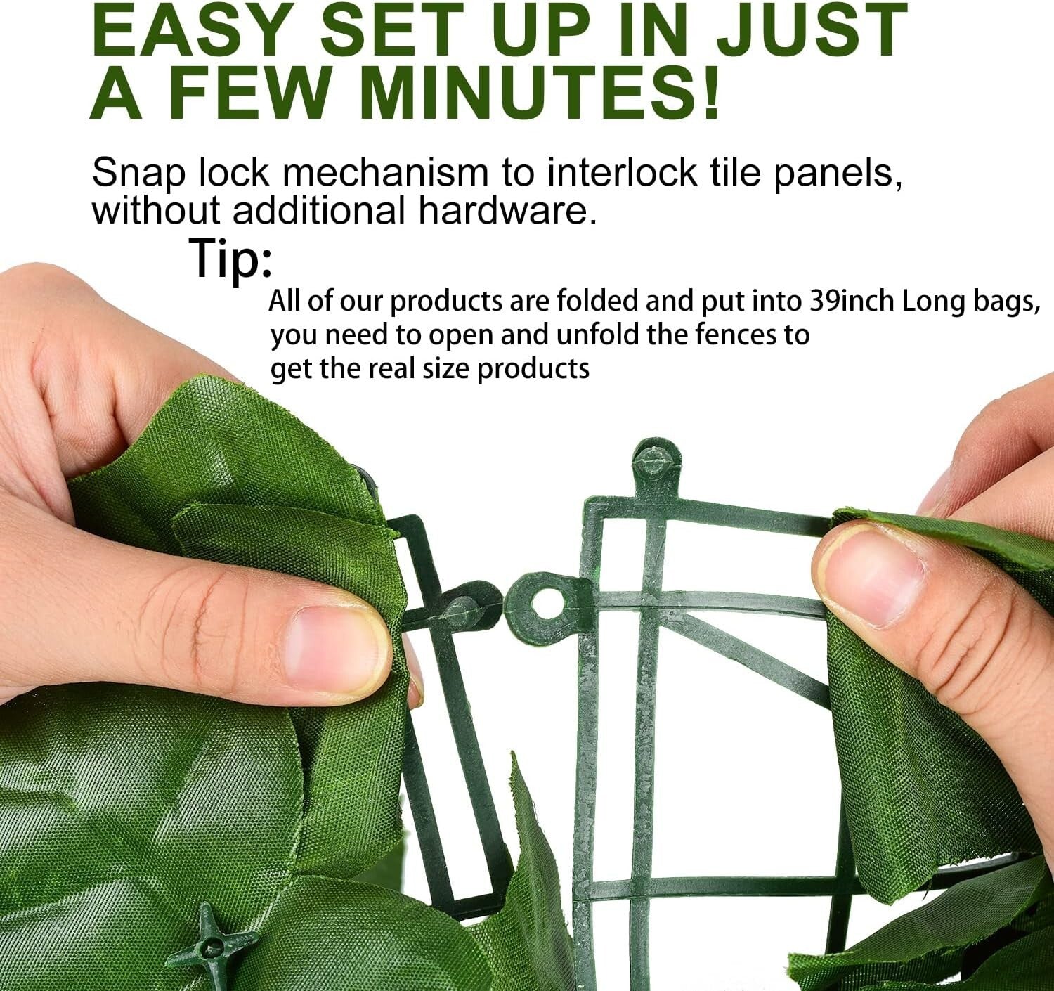 Stunning 157.5x59in Artificial Ivy Hedge Privacy Fence - Indoor/Outdoor Decor