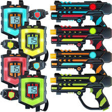 Load image into Gallery viewer, Hi-Tech Laser Tag Set - 360° Sensors, Rechargeable Vests &amp; Guns for All Ages