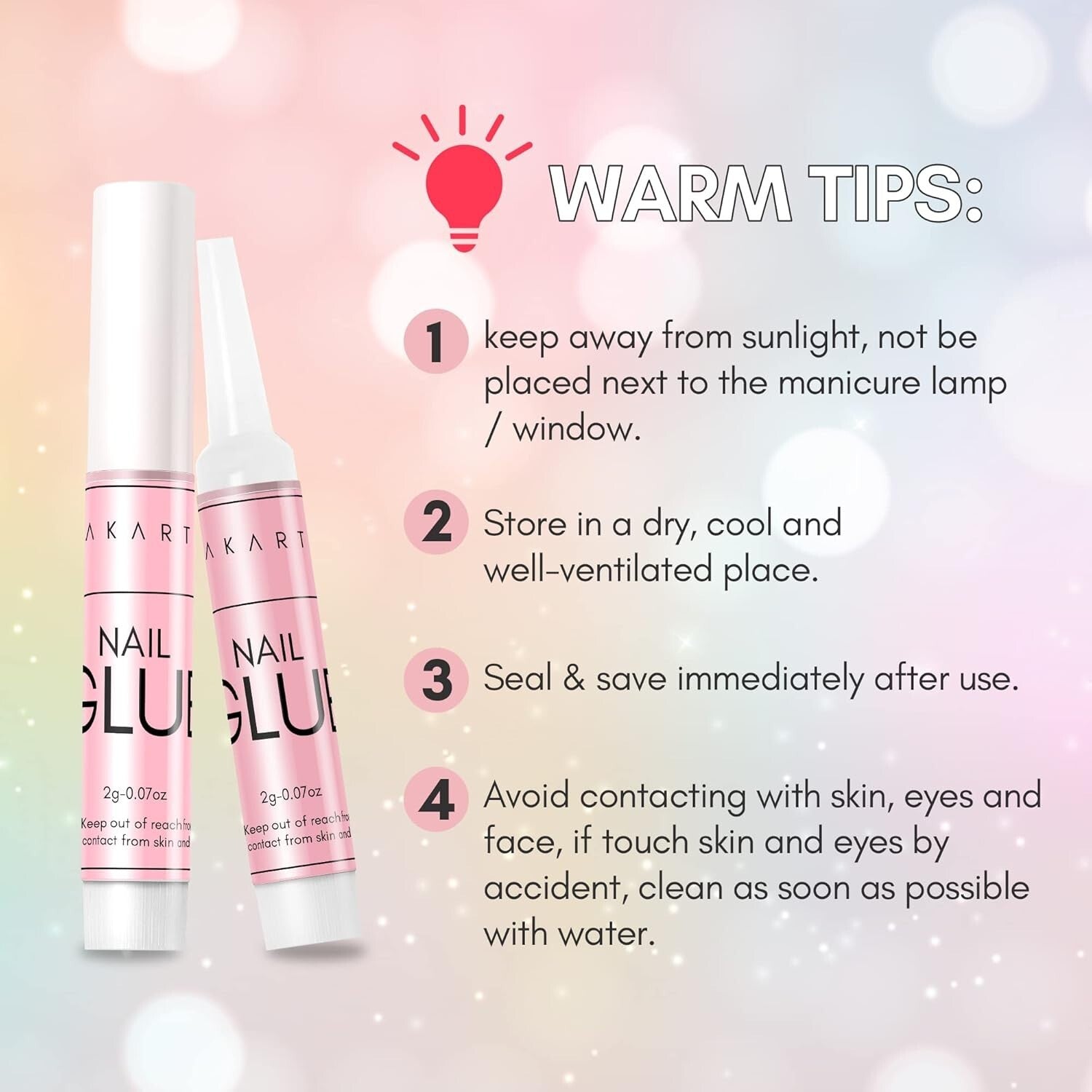 Ethyl Cyanoacrylate Nail Glue: 100PCS High-Efficiency Long Lasting Adhesive