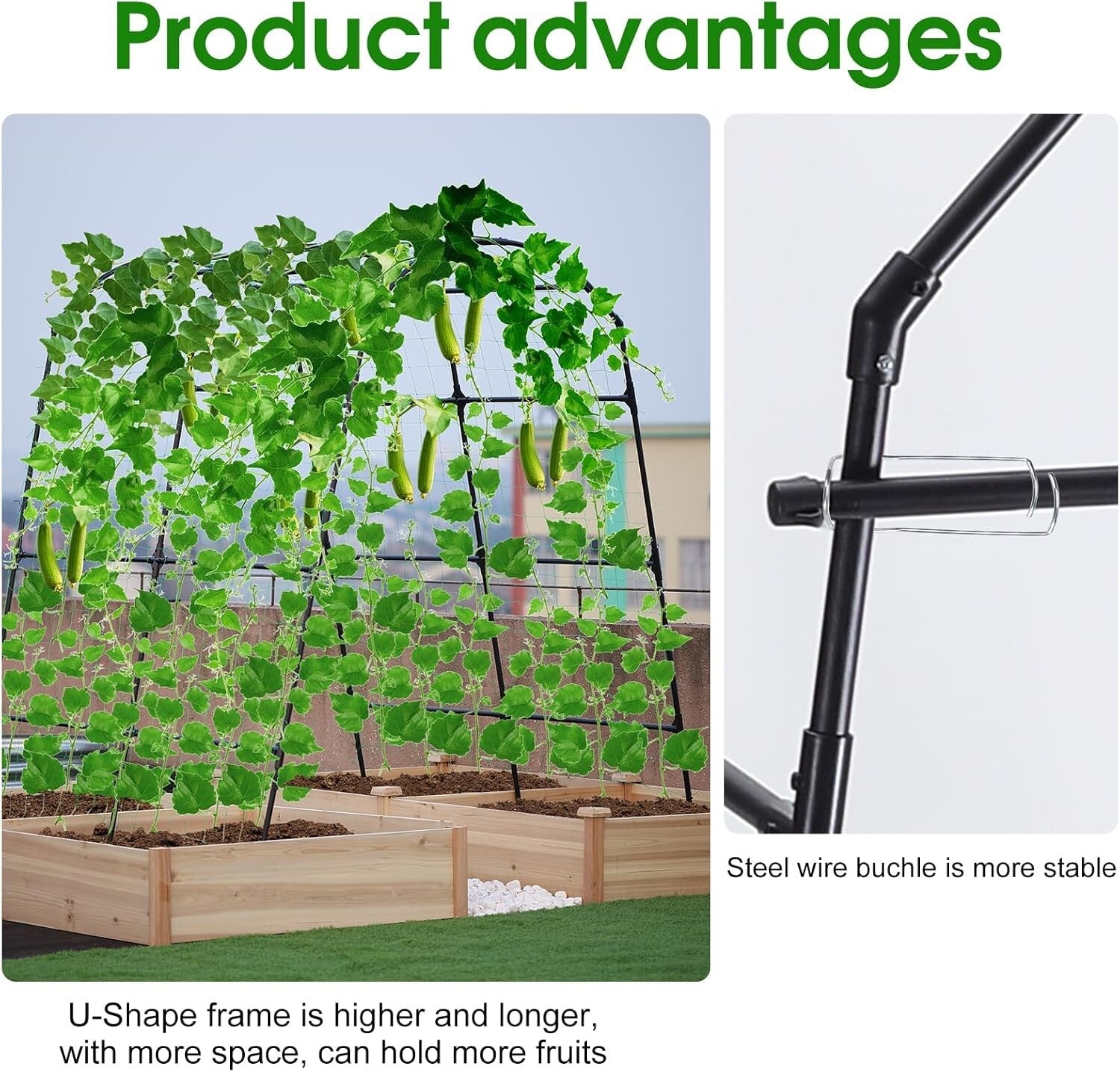 Elegant 7ft Garden Arch Trellis - Adjustable Metal Support for Climbing Plants