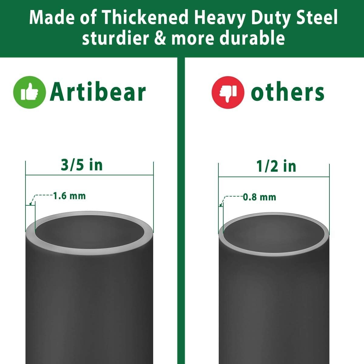 Sturdy Heavy-Duty Shepherd Hook with 5 Adjustable Heights for Outdoor Use