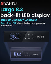 Load image into Gallery viewer, Portable 12V Dual Cylinder Tire Air Compressor with Automatic Shut-Off &amp; Display