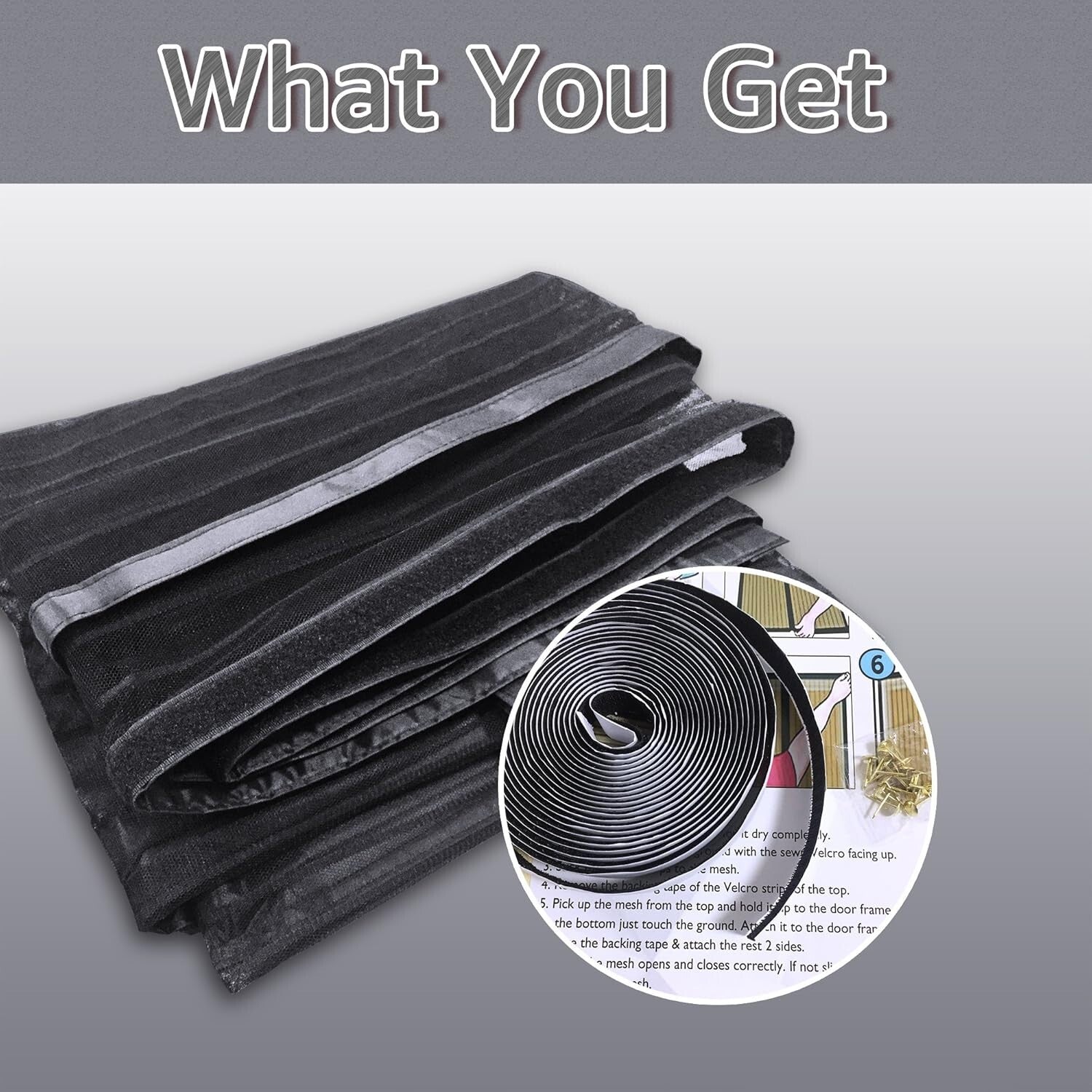 Easy Install Magnetic Screen for Large Doors - Snap Shut Design & Durability