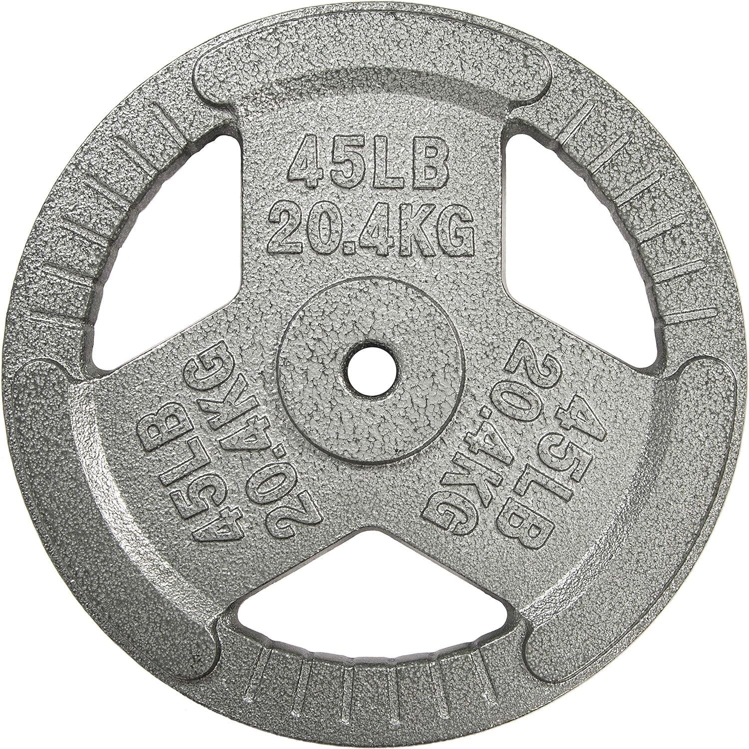45lbs Cast Iron Weight Plate with Ergonomic Handles - Ideal for Fitness Training