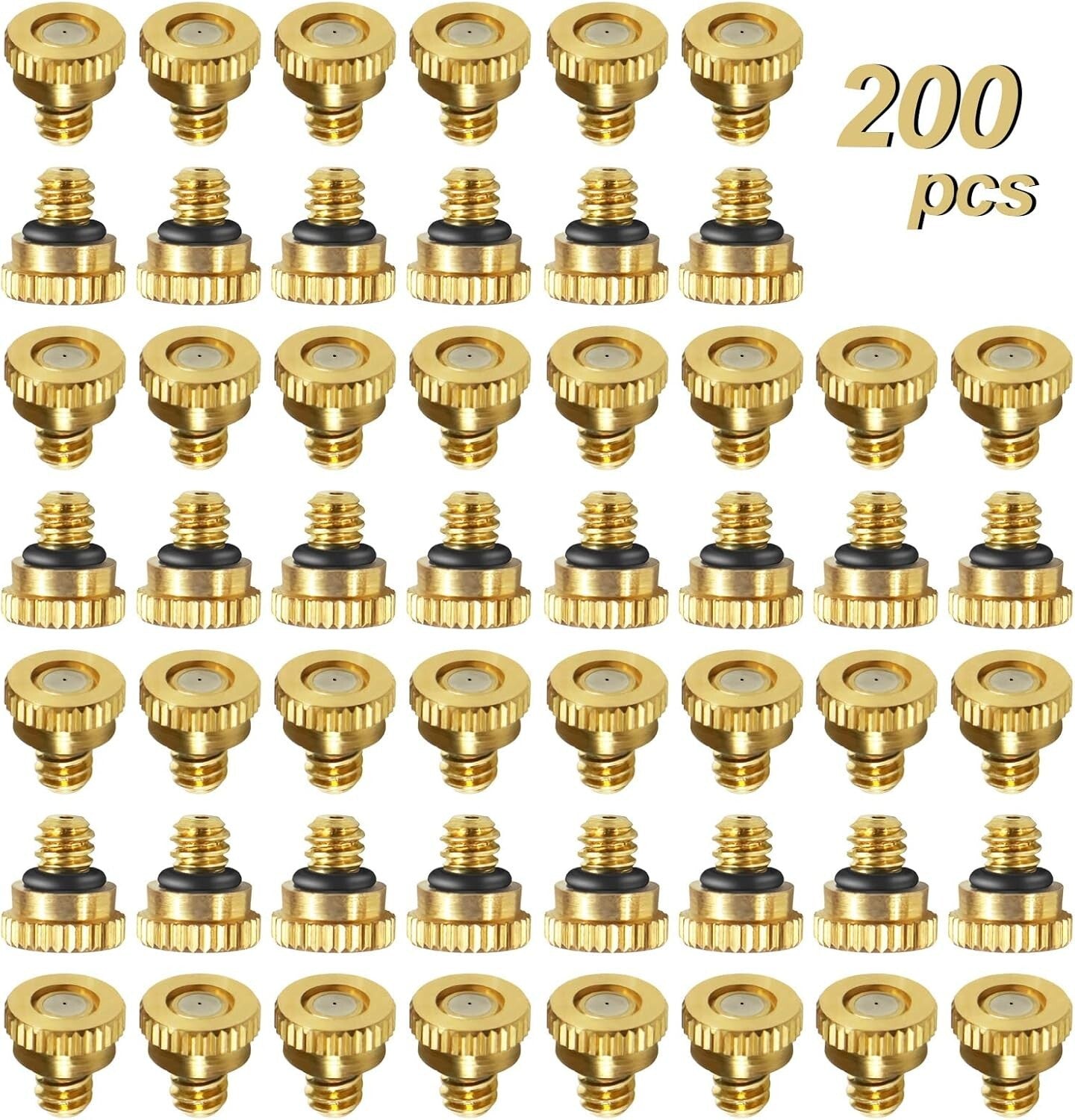 Easy Install Brass Misting Nozzles Set - 0.4mm Thread for Efficient Irrigation