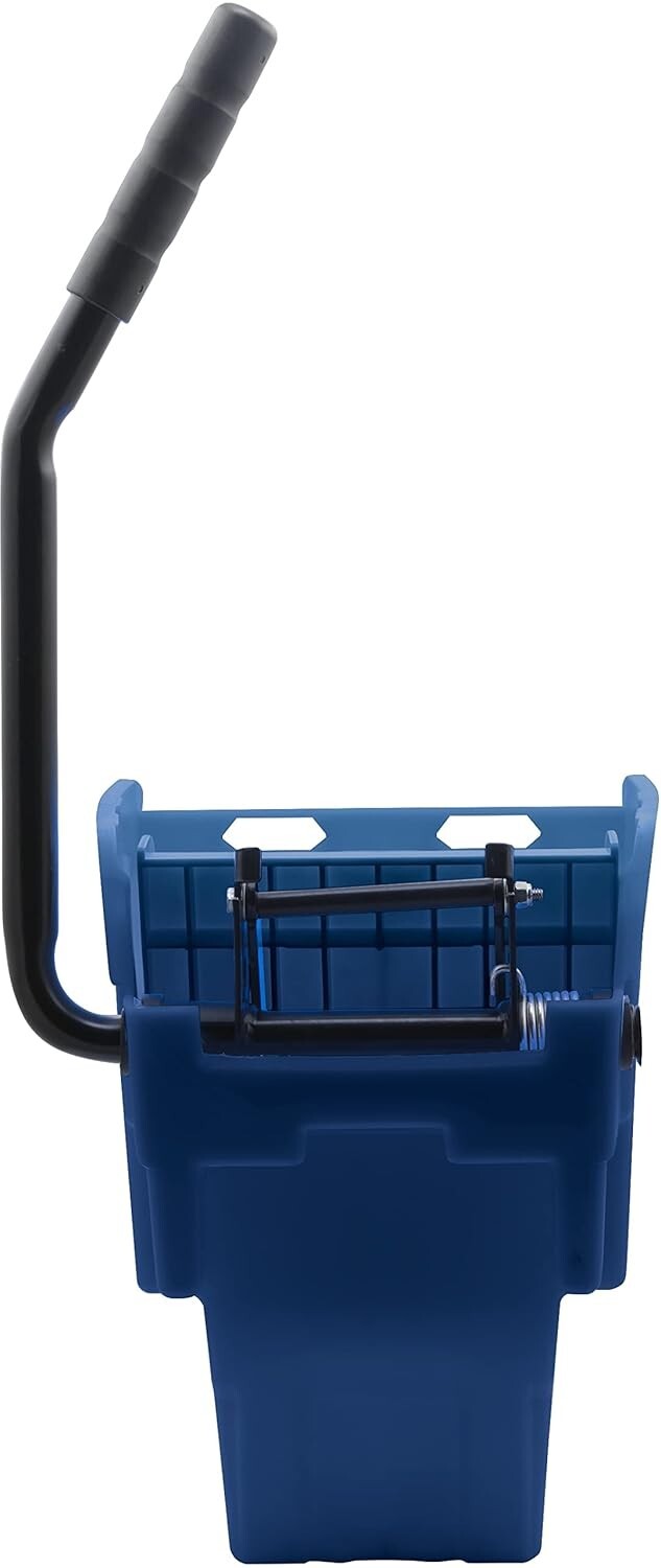 Commercial Mop Bucket with Non-Marking Casters and Side Press Wringer - 35 Quart