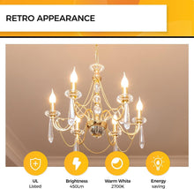 Load image into Gallery viewer, Energy-Efficient 4W E12 LED Bulbs - 450 Lumens, 40W Equivalent, Set of 24
