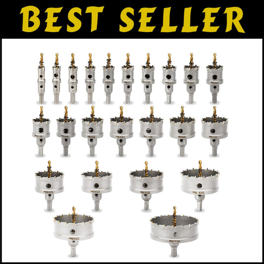 23PCS TCT Carbide Hole Saw Set for Precision Metal Cutting & Durable Performance