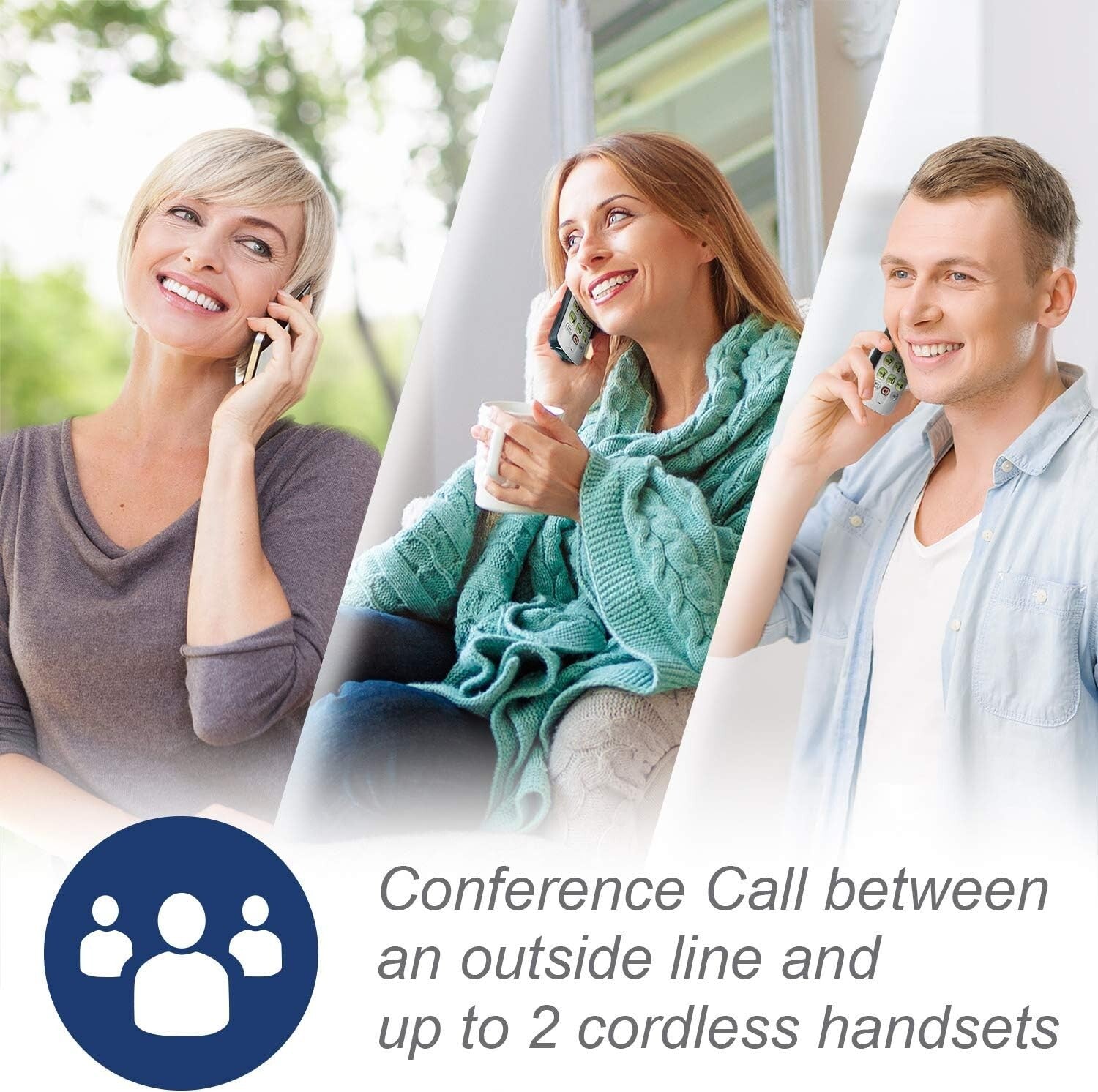 Expandable 2-Handset Cordless Phone - Caller ID, Backlit Display & ECO Mode