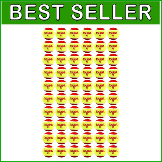 Youth Tennis Balls 60 Pack - Stage 3 Red and Yellow for Skill Development