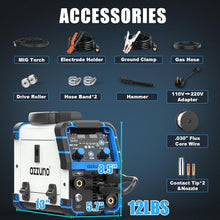 Load image into Gallery viewer, Professional-Quality Aluminum MIG Welder 155Amp - Portable and Versatile Design