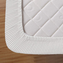Load image into Gallery viewer, Wrinkle-Free Box Spring Cover in White - Elegant Solution for King Beds