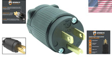 Load image into Gallery viewer, Rugged Nylon 15 Amp NEMA 5-15P Plug Replacement, 10-Pack for Durability