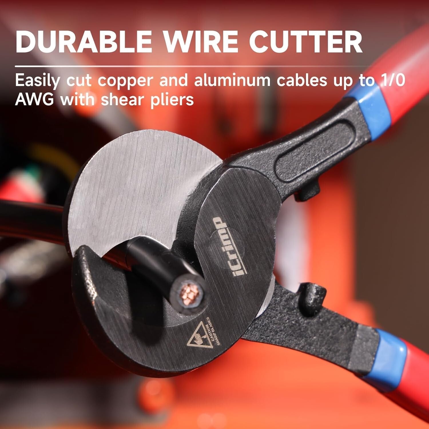 All-in-One Battery Cable Crimper & Stripper with Carrying Case - 34 Piece Set