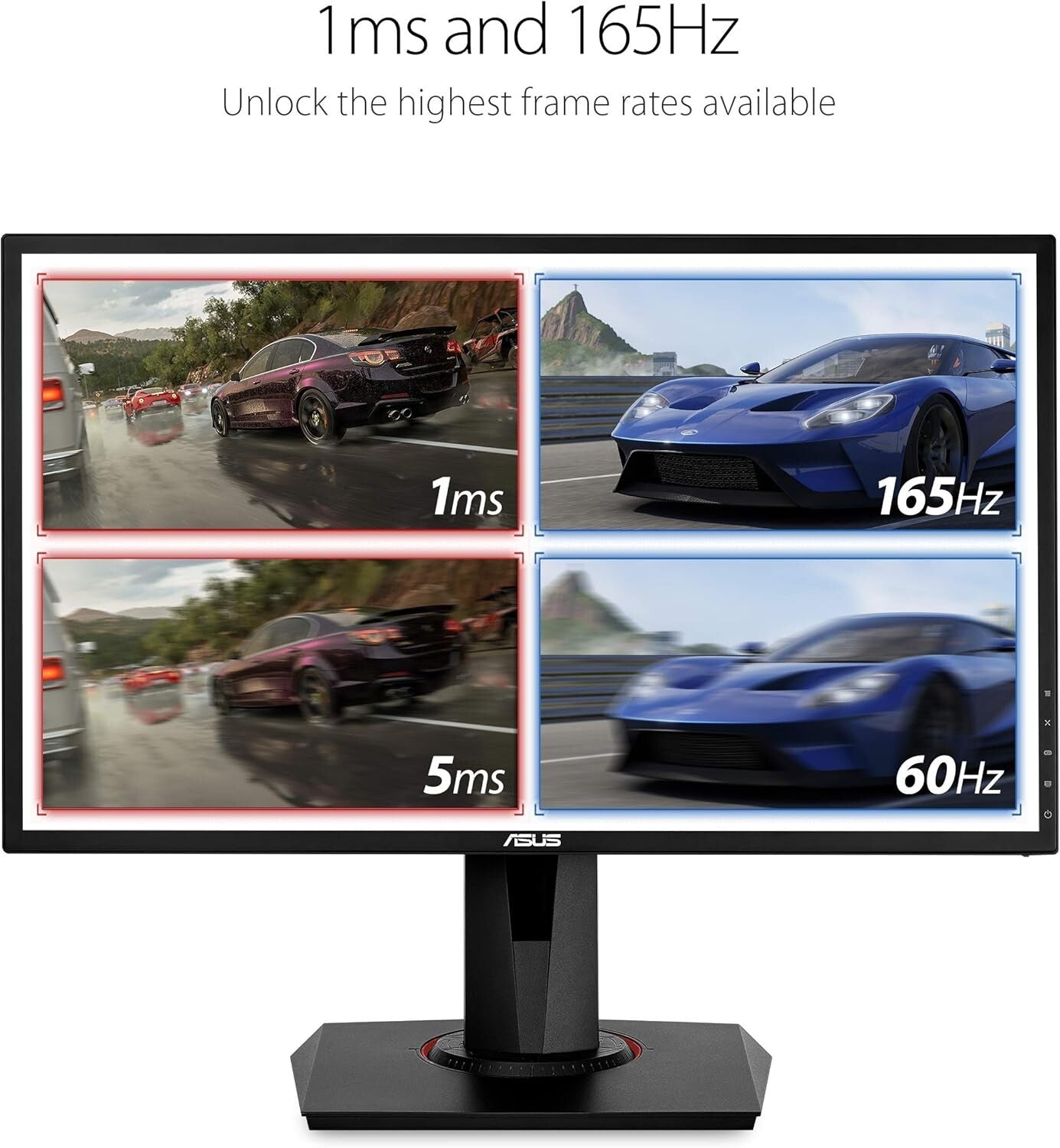 Eye Care Technology 24-Inch Gaming Monitor - 165Hz, 0.5ms for Ultimate Comfort