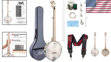 Load image into Gallery viewer, Full-Size 5-String Maple Banjo Kit with Remo Head &amp; Accessories for All Levels